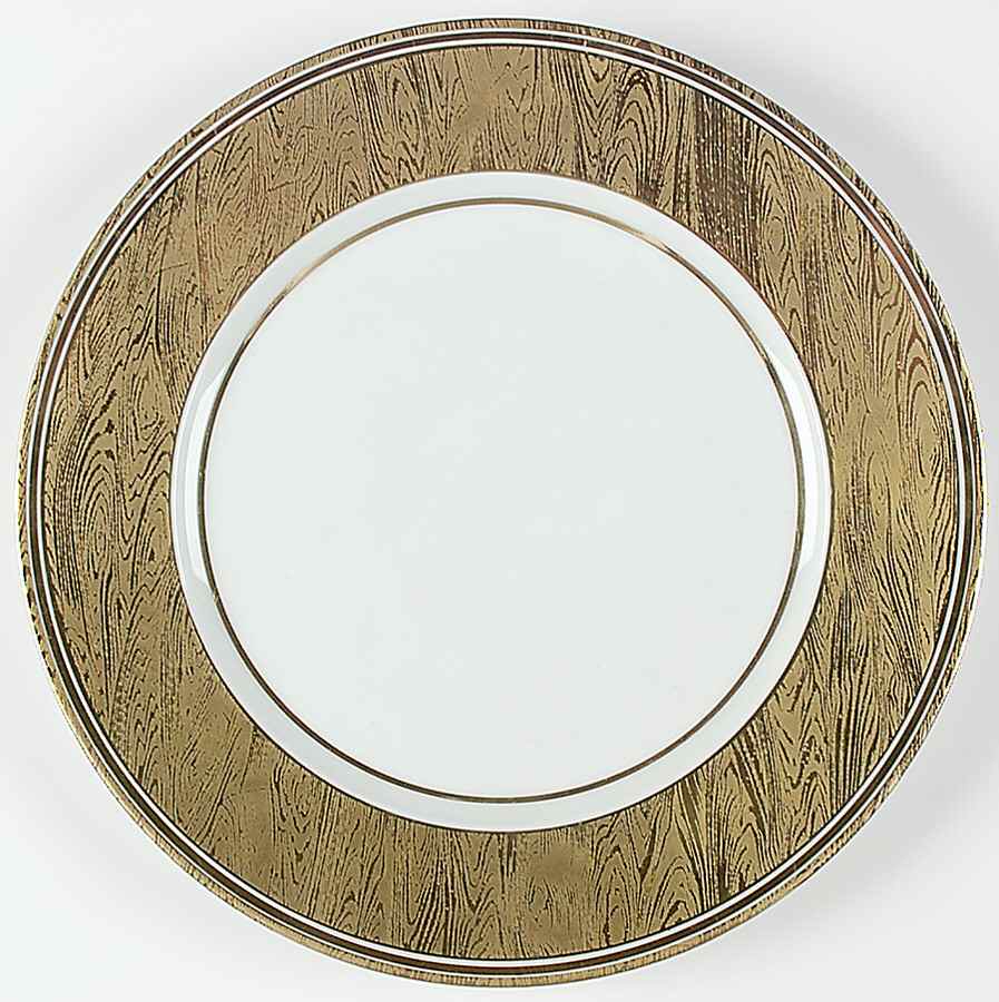 Faux Bois Gold Service Plate (Charger) by Bill Goldsmith-1