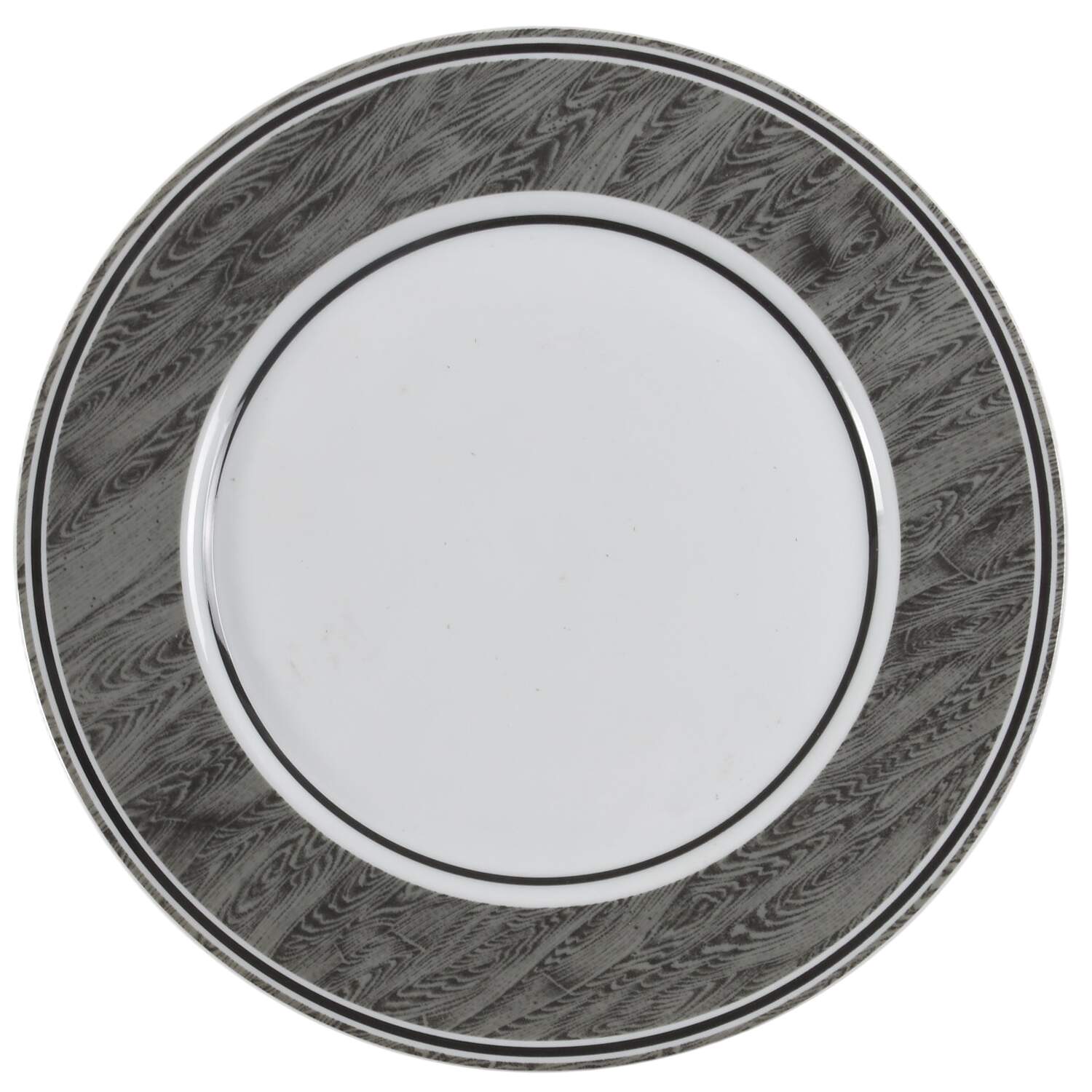 Faux Bois Grey Service Plate (Charger) by Bill Goldsmith-1