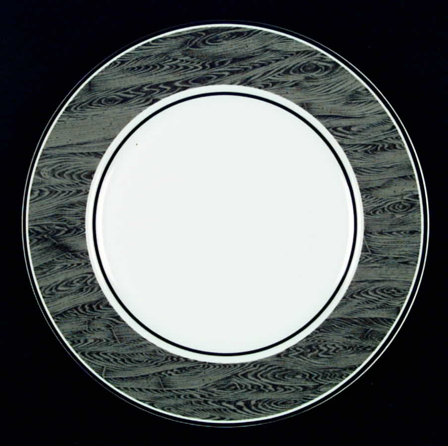 Faux Bois Grey Dinner Plate by Bill Goldsmith-1