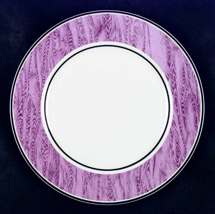 Faux Bois Purple Dinner Plate by Bill Goldsmith-1