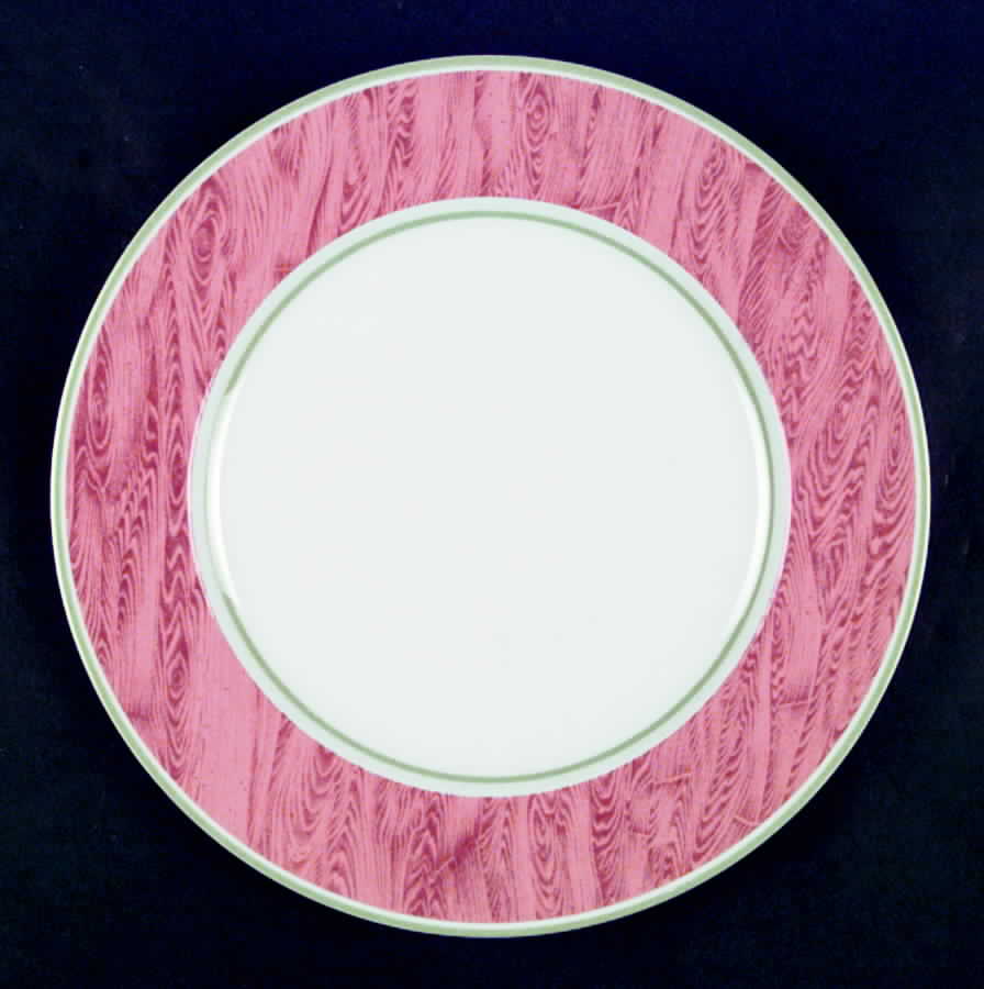 Faux Bois Red Dinner Plate by Bill Goldsmith-1