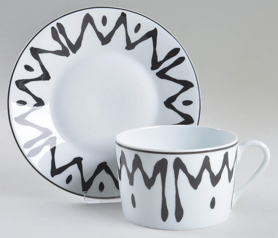 Florida Black Breakfast Cup & Saucer Set by Bill Goldsmith-1