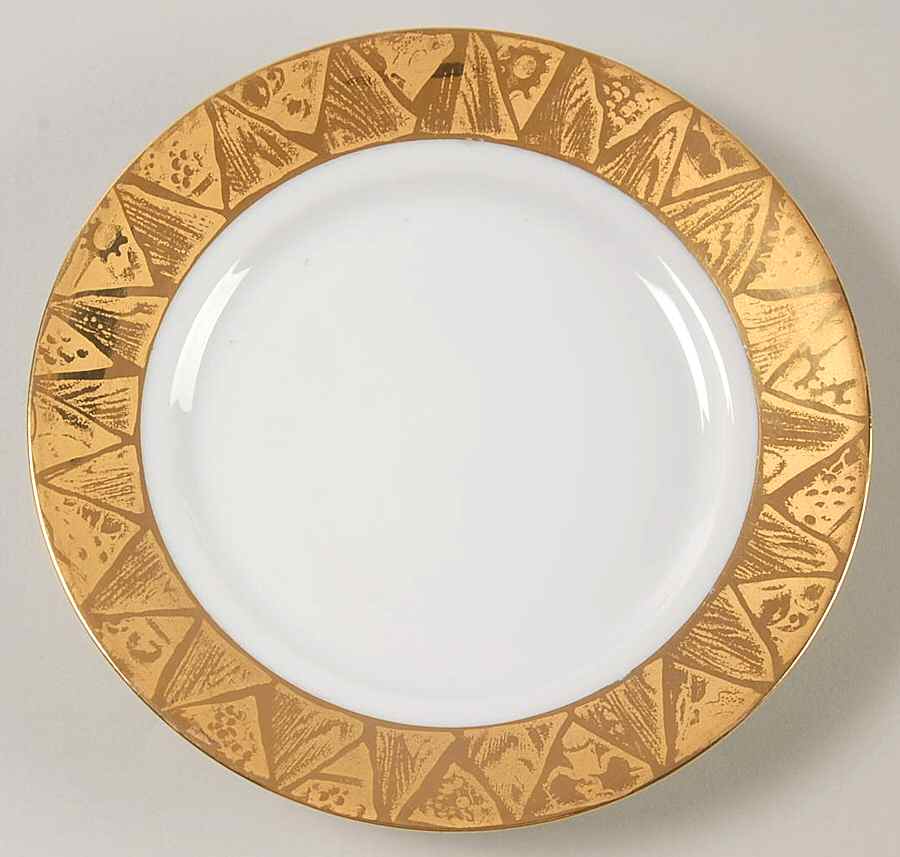 Isidore Gold Bread & Butter Plate by Bill Goldsmith-1