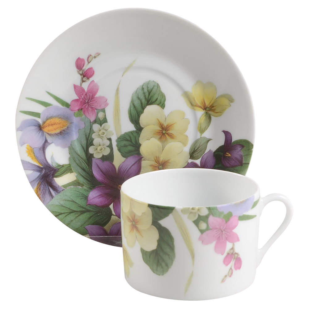Narcissus Flat Cup & Saucer Set by Bill Goldsmith-1