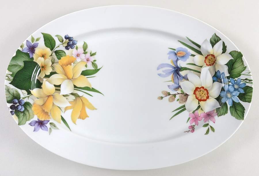 Narcissus 16" Oval Serving Platter by Bill Goldsmith-1
