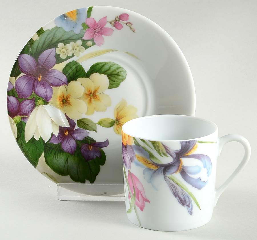 Narcissus Flat Demitasse Cup & Saucer Set by Bill Goldsmith-1