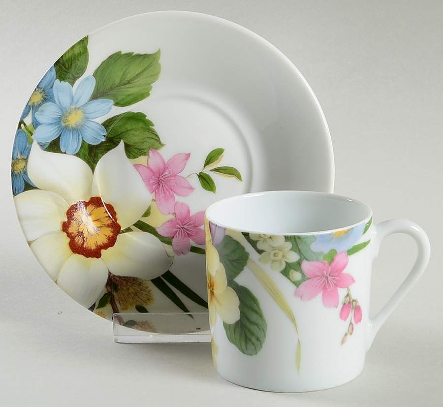 Narcissus Flat Demitasse Cup & Saucer Set by Bill Goldsmith-1