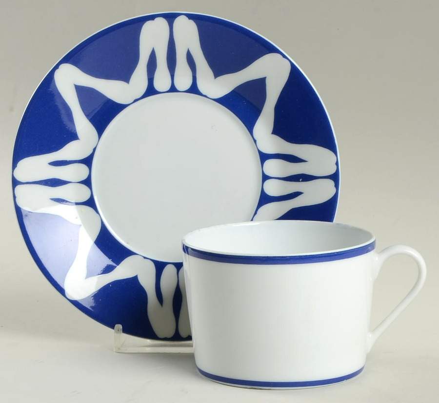 New Florida Blue Flat Cup & Saucer Set by Bill Goldsmith-1