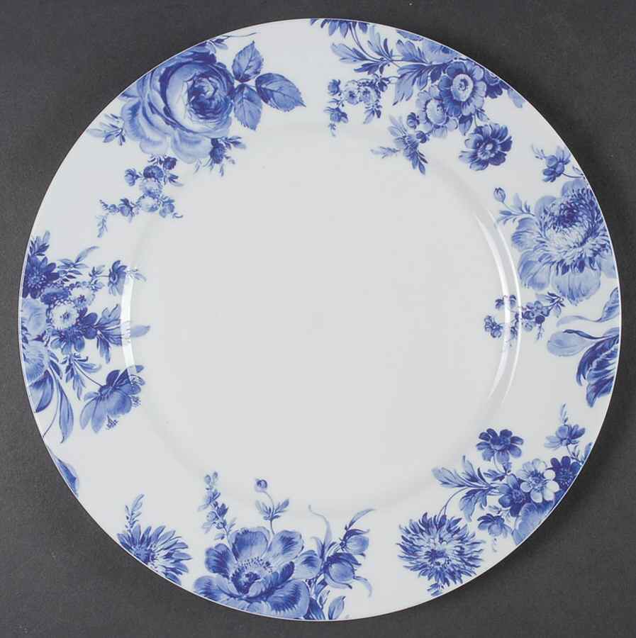 Potpourri Blue Dinner Plate by Bill Goldsmith-1