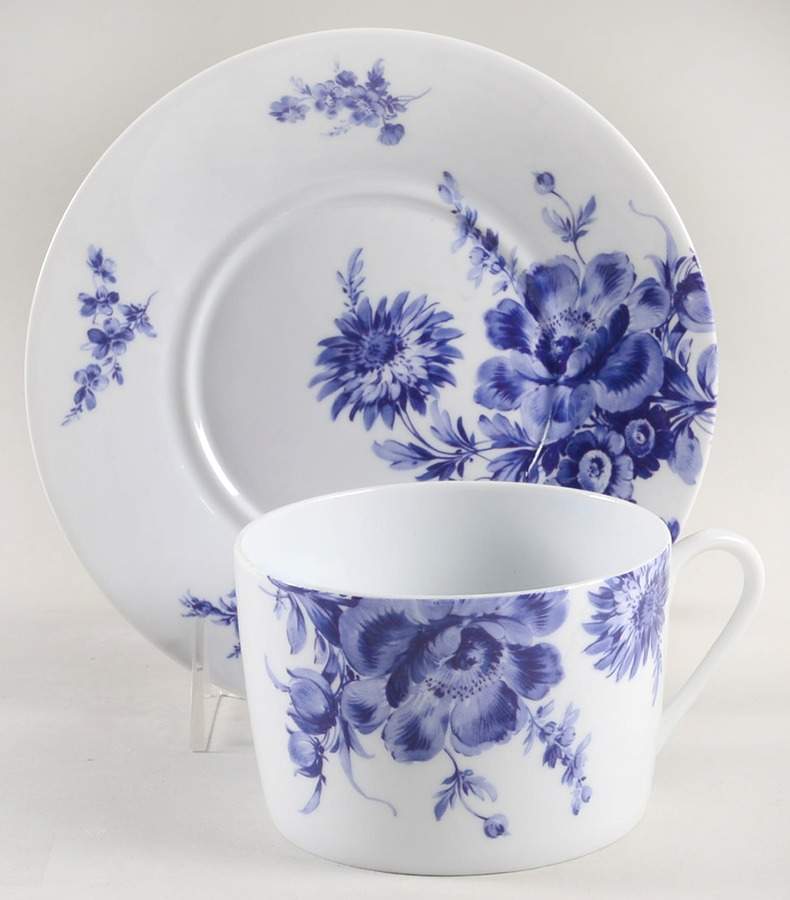 Potpourri Blue Oversized Cup & Saucer Set by Bill Goldsmith-1
