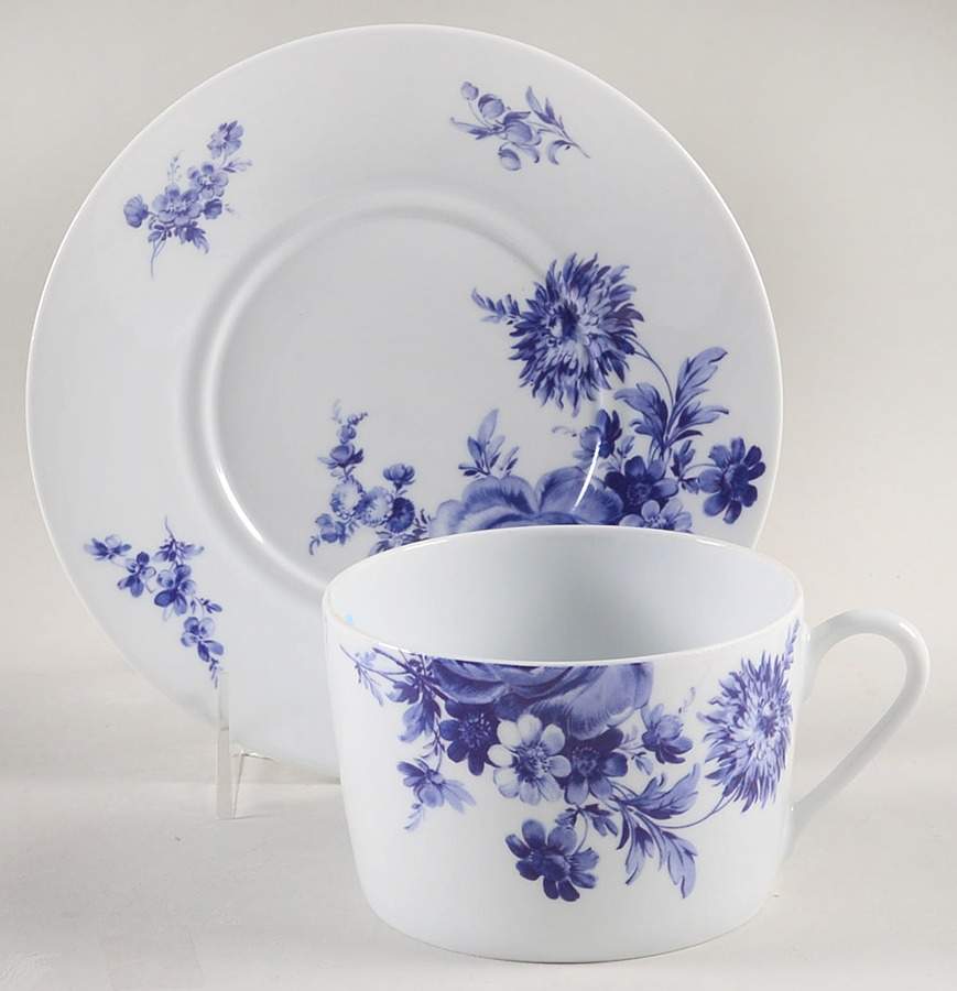 Potpourri Blue Oversized Cup & Saucer Set by Bill Goldsmith-1
