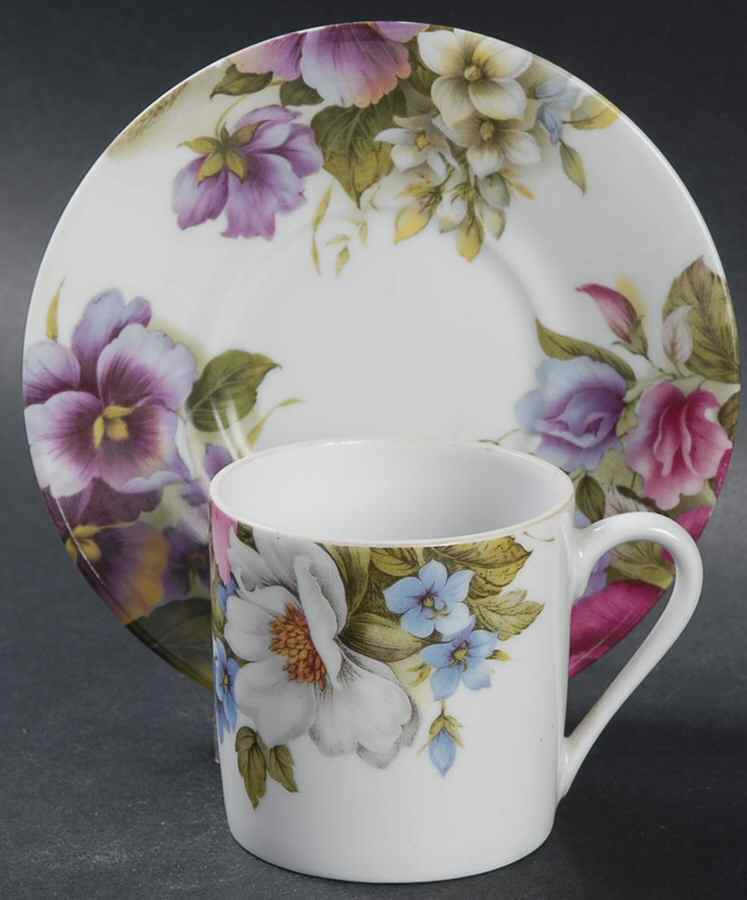Victoria Flat Demitasse Cup & Saucer Set by Bill Goldsmith-1