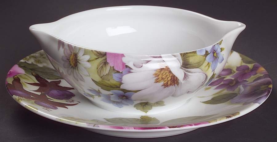 Victoria Gravy Boat with Attached Underplate by Bill Goldsmith-1
