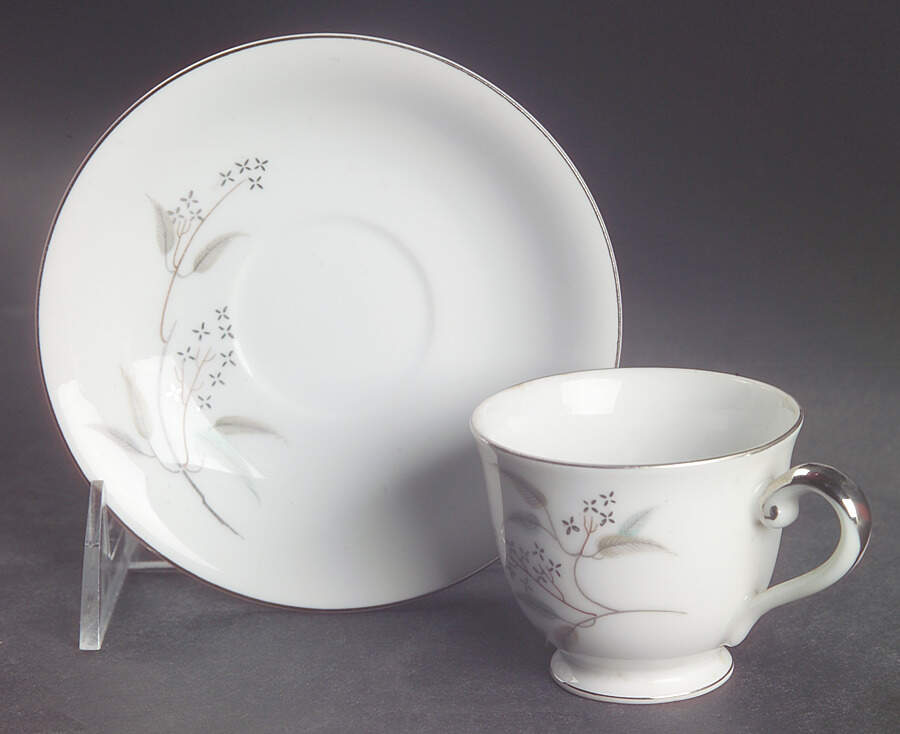 Alyson Footed Demitasse Cup & Saucer Set by Grace-1