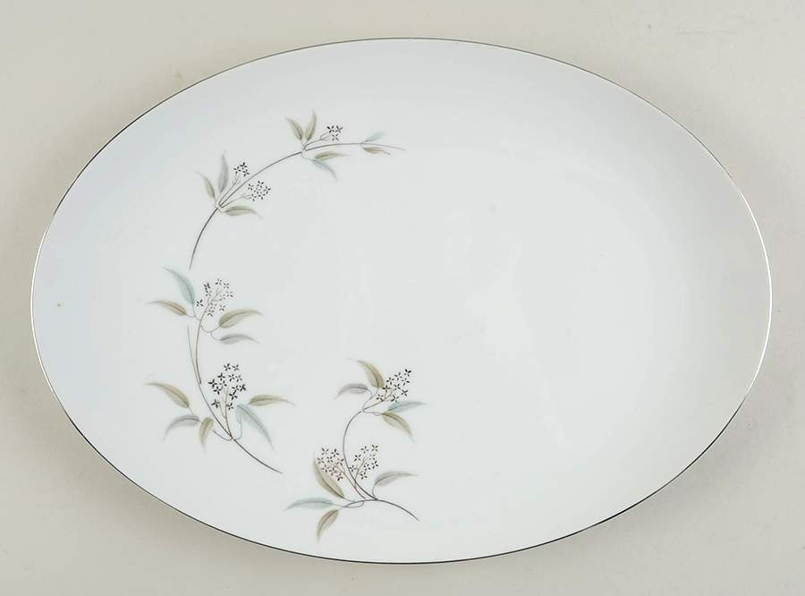 Alyson 14" Oval Serving Platter by Grace-1