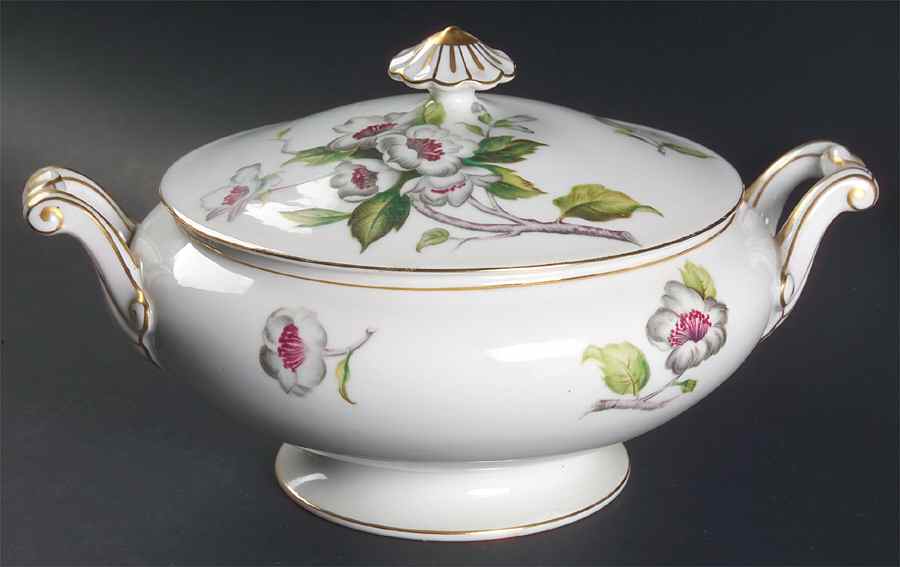 Apple Blossom Round Covered Vegetable by Grace-1
