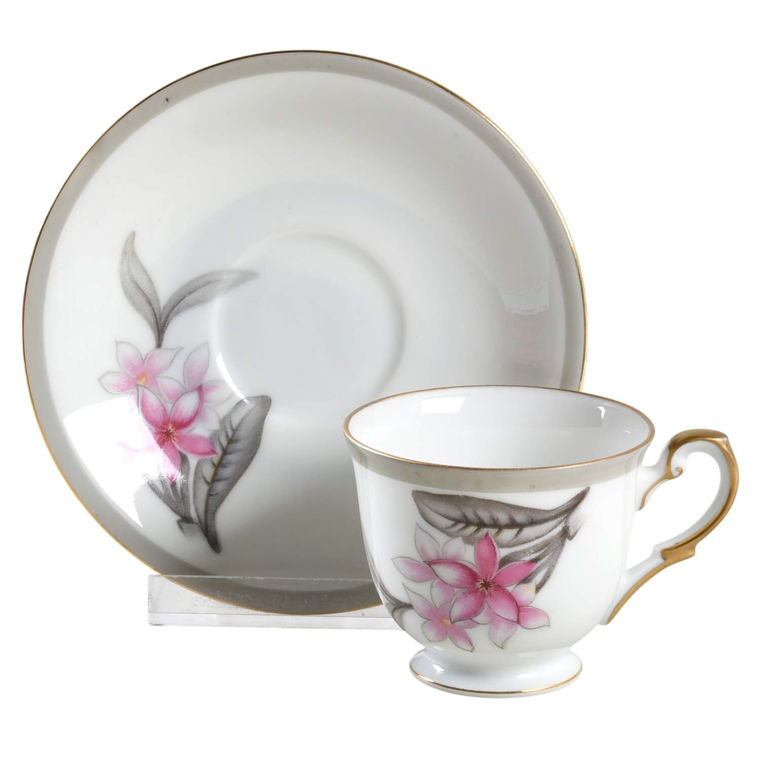 Charleston Footed Demitasse Cup & Saucer Set by Grace-1