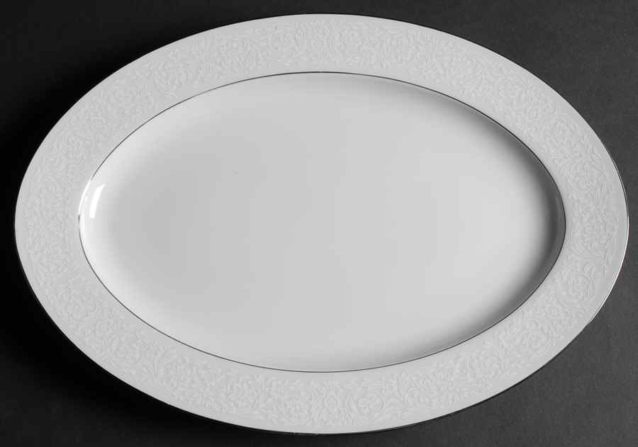 Concerto 14" Oval Serving Platter by Grace-1