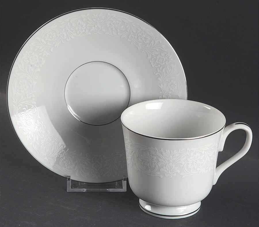 Concerto Footed Cup & Saucer Set by Grace-1