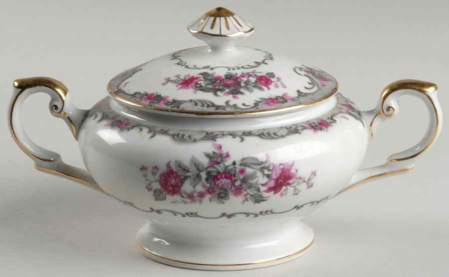 Corsage Sugar Bowl & Lid by Grace-1