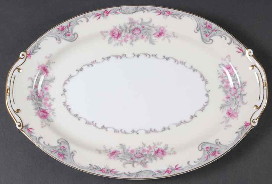 Corsage 12" Oval Serving Platter by Grace-1