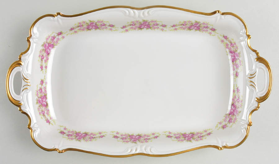 Dresden Rose 13" Handled Serving Tray by Grace-1