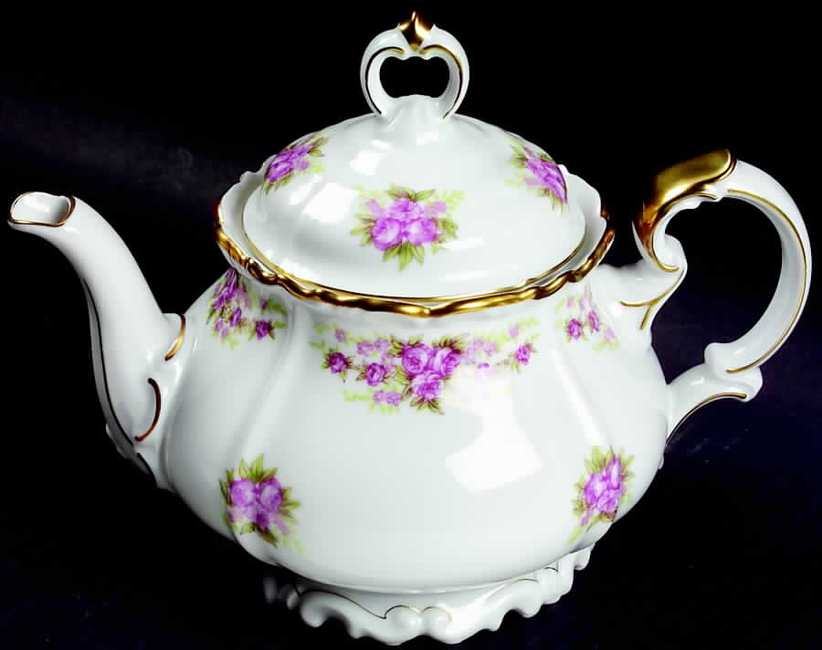 Dresden Rose Teapot & Lid by Grace-1