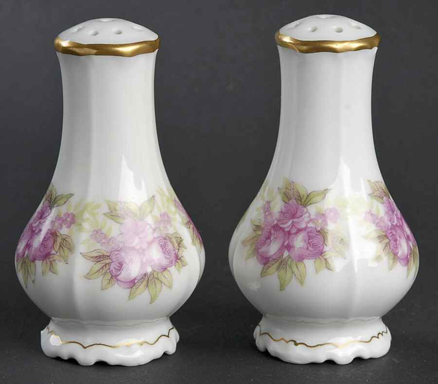 Dresden Rose Salt & Pepper Set by Grace-1