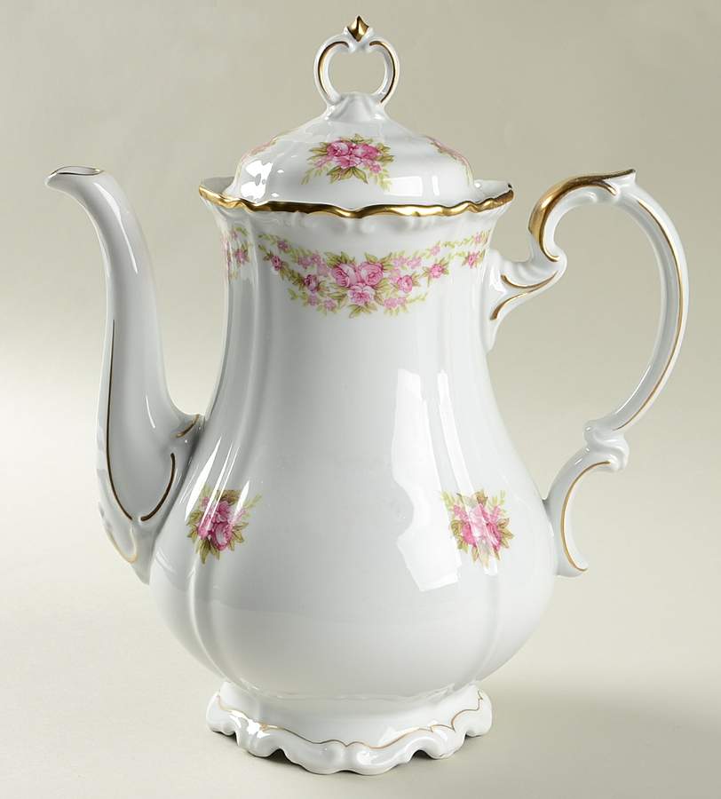 Dresden Rose Coffee Pot & Lid by Grace-1