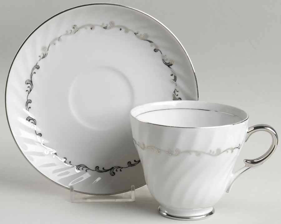 Ebb Tide Footed Cup & Saucer Set by Grace-1