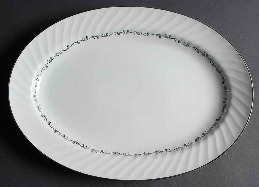Ebb Tide 14" Oval Serving Platter by Grace-1