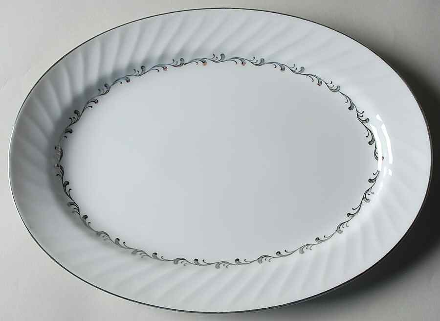 Ebb Tide 12" Oval Serving Platter by Grace-1