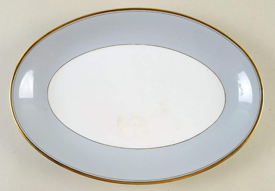 Graymont (Gold Trim) 12" Oval Serving Platter by Grace-1