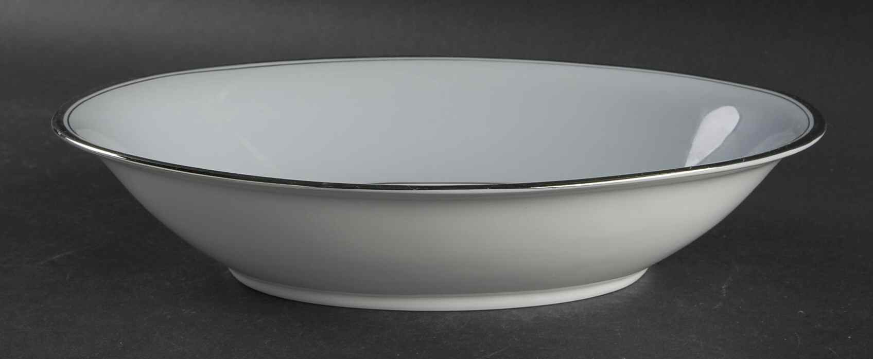 Graymont (Platinum Trim) 10" Oval Vegetable Bowl by Grace-1