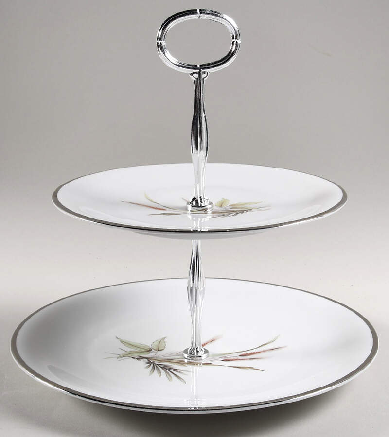Lady Diana 6 5/8"-10"  2 Tiered Serving Tray (Dp, Sp) HC by Grace-1