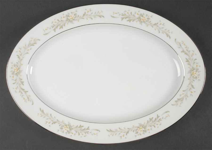 Rhapsody 14" Oval Serving Platter by Grace-1