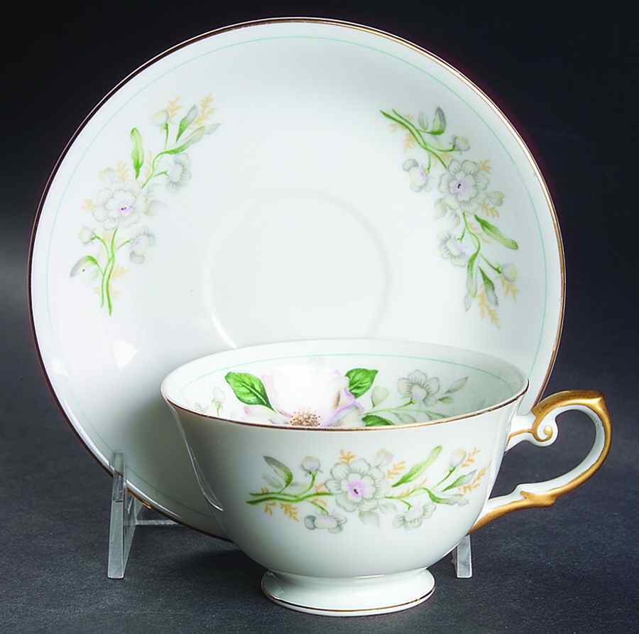 Rochelle Footed Cup & Saucer Set by Grace-1