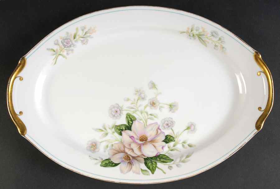 Rochelle 14" Oval Serving Platter by Grace-1