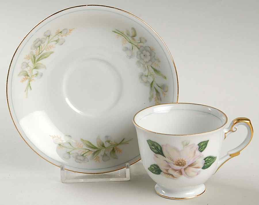 Rochelle Footed Demitasse Cup & Saucer Set by Grace-1