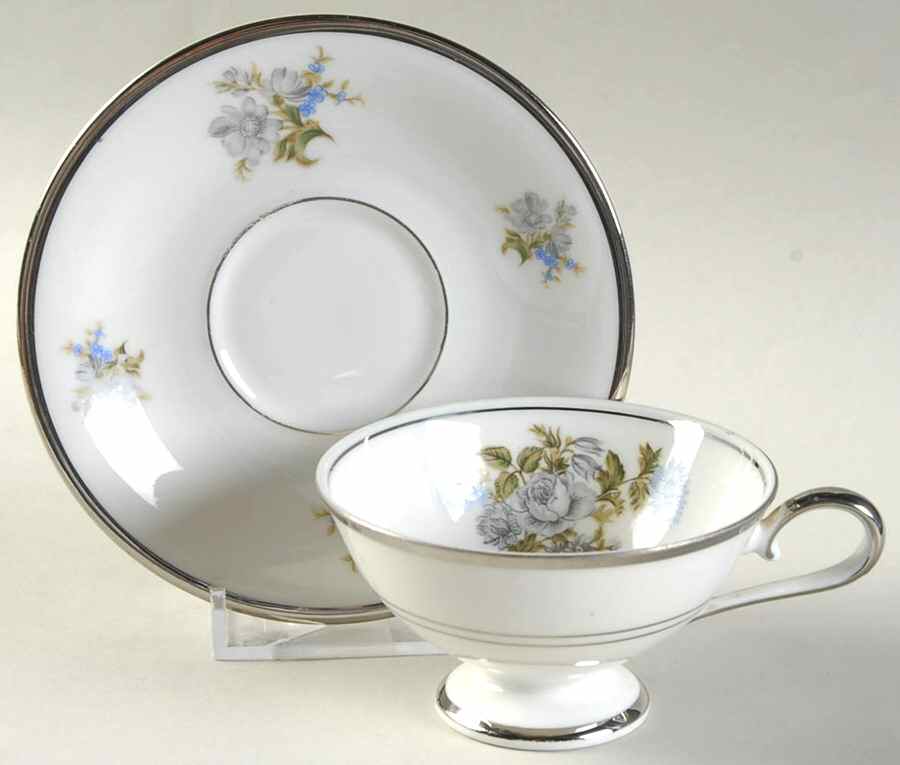 Romance Footed Demitasse Cup & Saucer Set by Grace-1