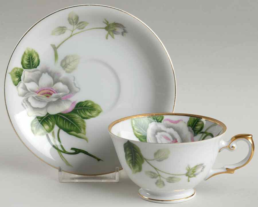 Scarsdale Footed Cup & Saucer Set by Grace-1