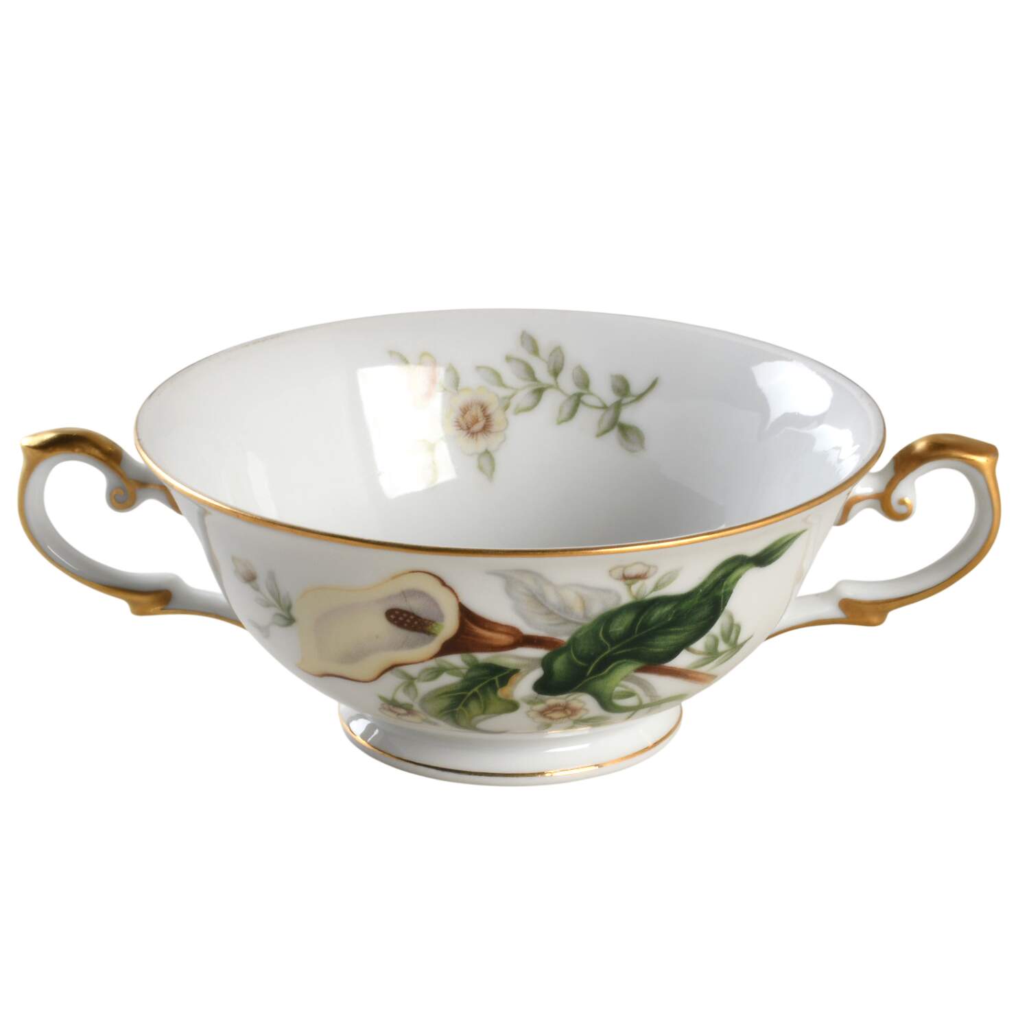 Wood Lily Cream Soup Bowl by Grace-1