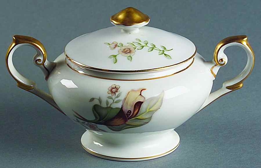 Wood Lily Sugar Bowl & Lid by Grace-1
