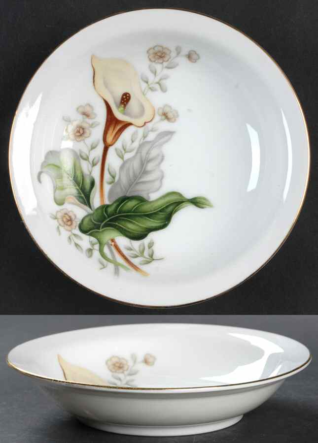 Wood Lily Rim Fruit/Dessert (Sauce) Bowl by Grace-1