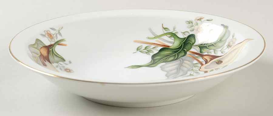 Wood Lily Rim Soup Bowl by Grace-1
