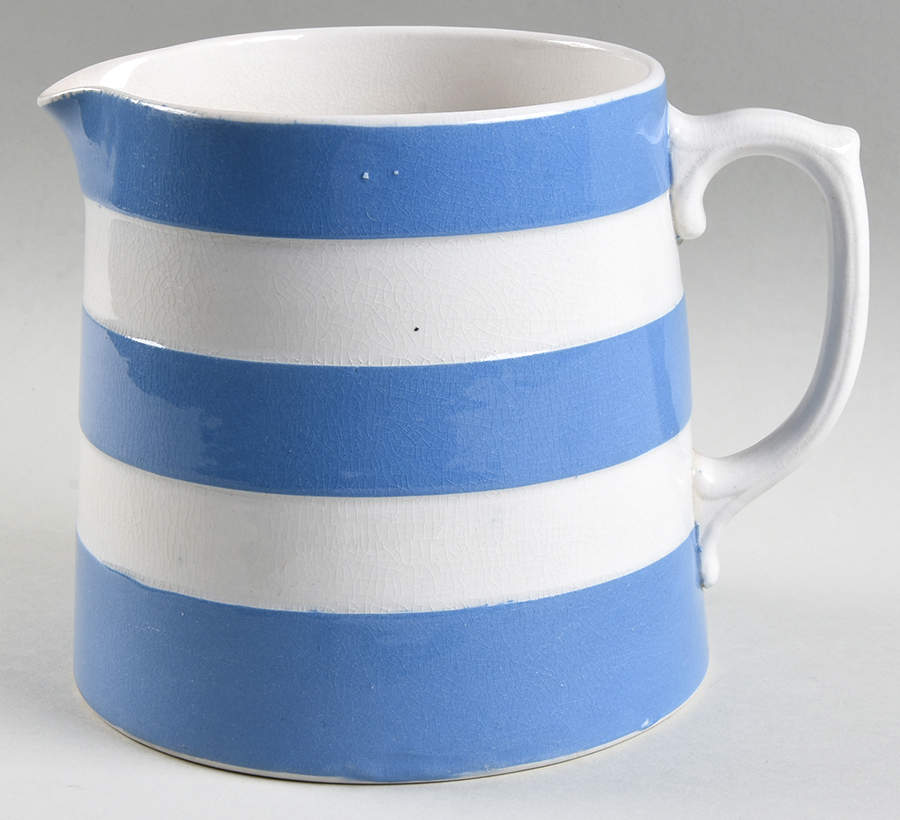 Cornish Blue White (Shield and TG Green) 60 Oz Pitcher by T G Green (England)-1
