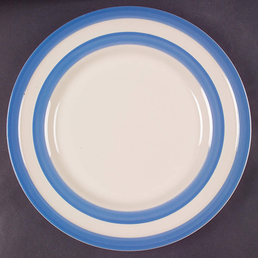 Cornish Blue White (Shield and TG Green) 12" Chop Plate (Round Platter) by T G Green (England)-1