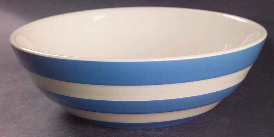 Cornish Blue White (Shield and TG Green) Coupe Cereal Bowl by T G Green (England)-1