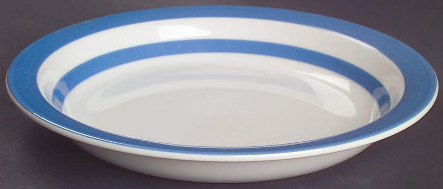 Cornish Blue White (Shield and TG Green) Pie Serving Plate by T G Green (England)-1