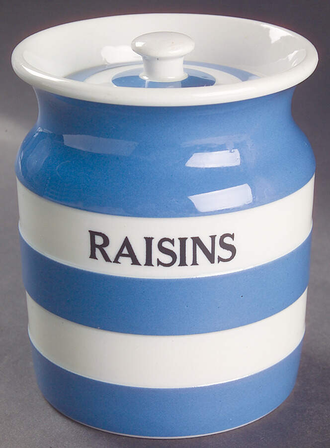Cornish Blue White (Shield and TG Green) Raisins Household Box by T G Green (England)-1